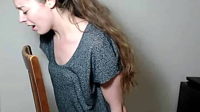 HUGE BBC Dildo Chair Riding, featuring Nadia Foxx