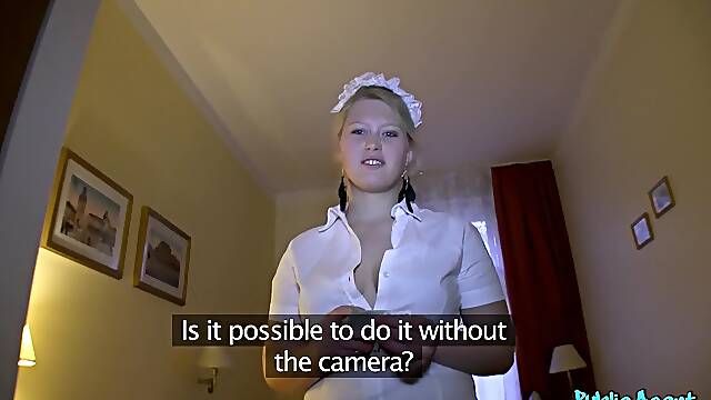 Hotel maid Anna POV thrilling adult clip