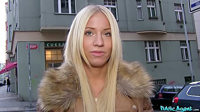Blonde Lost In Prague Finds Herself Sucking On Strangers Cock 1