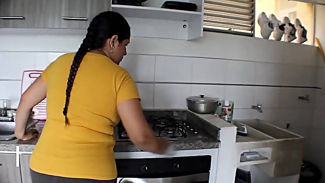 Slutty stepmother gives viagra to her stepson- spanish porn