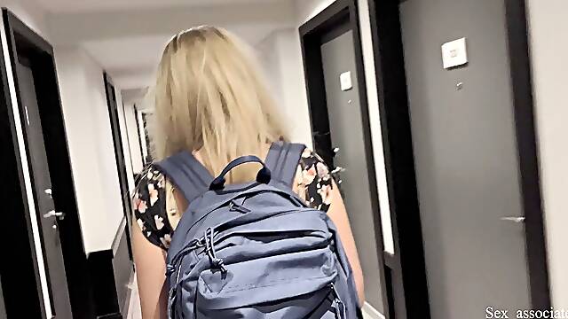 Step mommy And Step sonny Share a couch In A Hotel