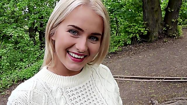 Amateur blonde jizzed in pussy during harsh XXX POV