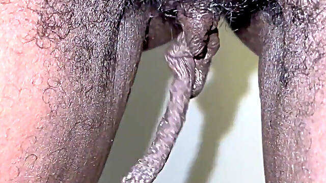 Closeup Pulling My Big Long Pussy Lips