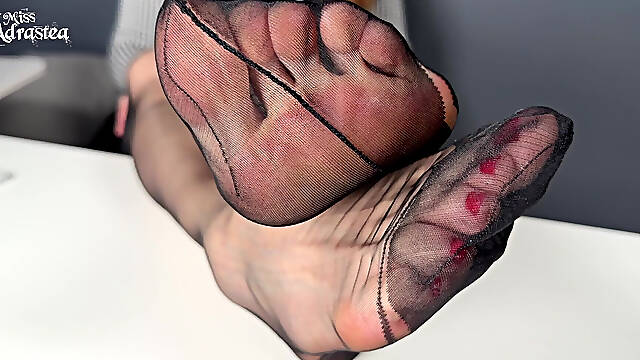 You Are Such a Slut for My Feet! - Pantyhose Domination with Foot Worship and Jerk off Instruction with Miss Adrastea